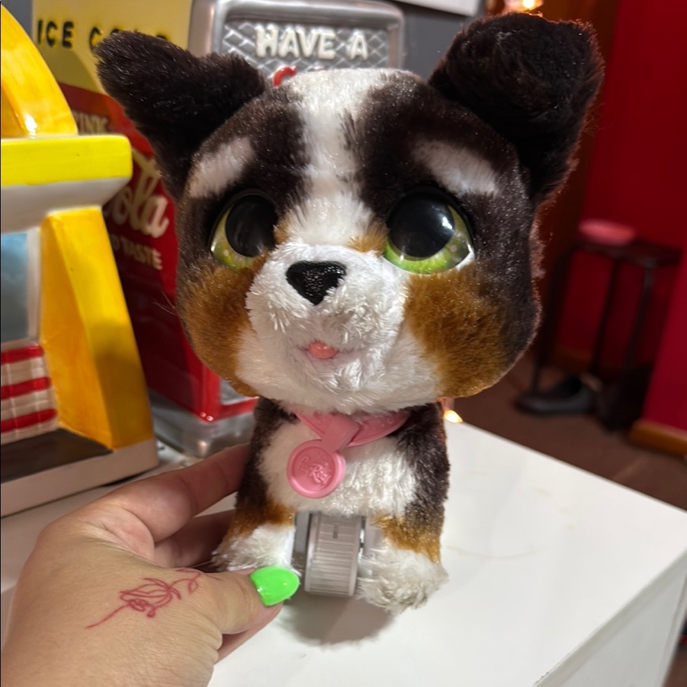 Adorable Plush Dog Toy with Big Eyes